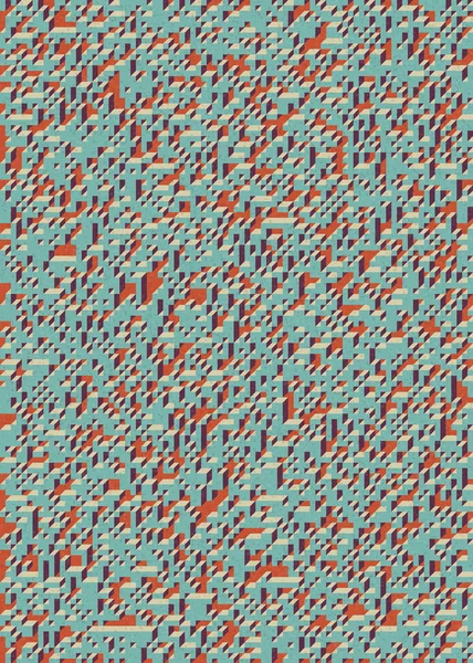 Soyut geometrik arkaplan. Edward Zajecs 2. Cubo 'nun 1971' deki uygulaması. Esasen 8 taştan oluşan bir Truchet fayans seti ve yerleştirme sanatı illüstrasyonu için kurallar 