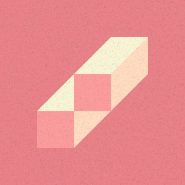 Soyut geometrik arkaplan. Edward Zajecs 2. Cubo 'nun 1971' deki uygulaması. Esasen 8 taştan oluşan bir Truchet fayans seti ve yerleştirme sanatı illüstrasyonu için kurallar 