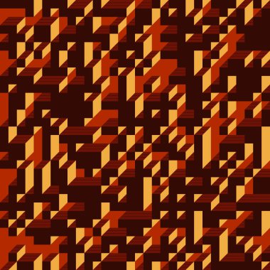 Soyut geometrik arkaplan. Edward Zajecs 2. Cubo 'nun 1971' deki uygulaması. Esasen 8 taştan oluşan bir Truchet fayans seti ve yerleştirme sanatı illüstrasyonu için kurallar 