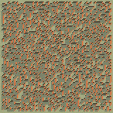 Soyut geometrik arkaplan. Edward Zajecs 2. Cubo 'nun 1971' deki uygulaması. Esasen 8 taştan oluşan bir Truchet fayans seti ve yerleştirme sanatı illüstrasyonu için kurallar 