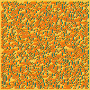 Soyut geometrik arkaplan. Edward Zajecs 2. Cubo 'nun 1971' deki uygulaması. Esasen 8 taştan oluşan bir Truchet fayans seti ve yerleştirme sanatı illüstrasyonu için kurallar 