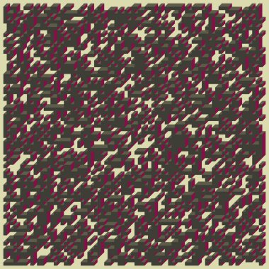 Soyut geometrik arkaplan. Edward Zajecs 2. Cubo 'nun 1971' deki uygulaması. Esasen 8 taştan oluşan bir Truchet fayans seti ve yerleştirme sanatı illüstrasyonu için kurallar 