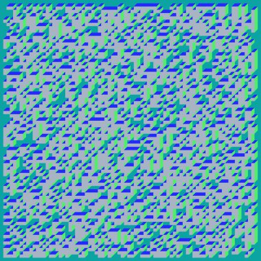 Soyut geometrik arkaplan. Edward Zajecs 2. Cubo 'nun 1971' deki uygulaması. Esasen 8 taştan oluşan bir Truchet fayans seti ve yerleştirme sanatı illüstrasyonu için kurallar 