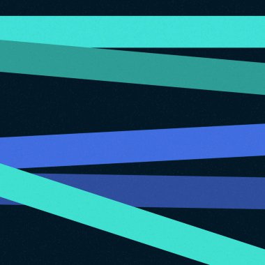 Turkuaz renk kesişen çizgiler üretken sanat tarzı renkli illüstrasyon