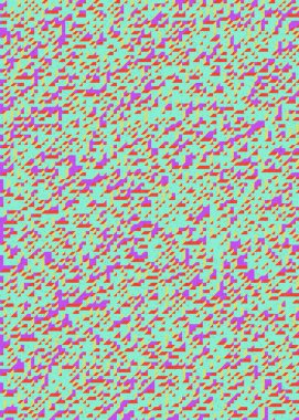 Edward Zajecs 2. Cubo 'nun 1971' deki uygulaması. Esasen 8 taştan oluşan bir Truchet fayans seti ve yerleştirme sanatı illüstrasyonu için kurallar  