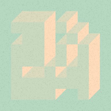 Soyut geometrik arkaplan. Edward Zajecs 2. Cubo 'nun 1971' deki uygulaması. Esasen 8 taştan oluşan bir Truchet fayans seti ve yerleştirme sanatı illüstrasyonu için kurallar 