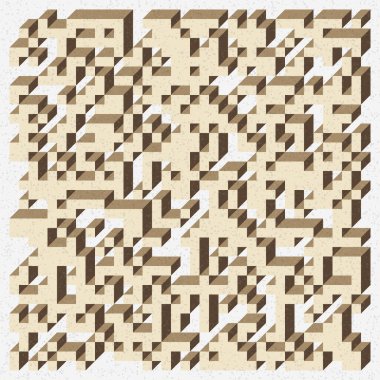 Edward Zajecs 2. Cubo 'nun 1971' deki uygulaması. Esasen 8 taştan oluşan bir Truchet fayans seti ve yerleştirme sanatı illüstrasyonu için kurallar  