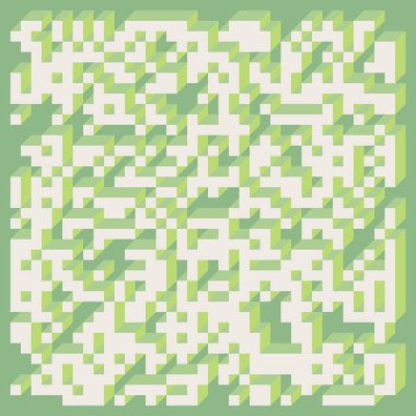 Soyut geometrik arkaplan. Edward Zajecs 2. Cubo 'nun 1971' deki uygulaması. Esasen 8 taştan oluşan bir Truchet fayans seti ve yerleştirme sanatı illüstrasyonu için kurallar 