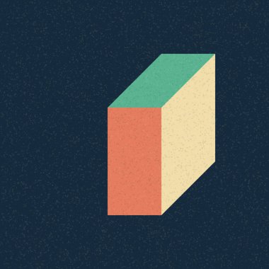 Soyut geometrik arkaplan. Edward Zajecs 2. Cubo 'nun 1971' deki uygulaması. Esasen 8 taştan oluşan bir Truchet fayans seti ve yerleştirme sanatı illüstrasyonu için kurallar 