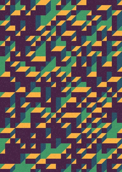 Edward Zajecs 2. Cubo 'nun 1971' deki uygulaması. Esasen 8 taştan oluşan bir Truchet fayans seti ve yerleştirme sanatı illüstrasyonu için kurallar  