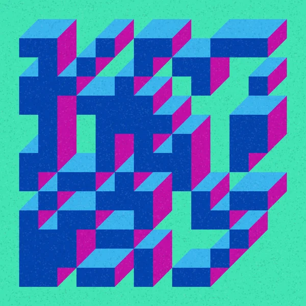 Edward Zajecs 2. Cubo 'nun 1971' deki uygulaması. Esasen 8 taştan oluşan bir Truchet fayans seti ve yerleştirme sanatı illüstrasyonu için kurallar  