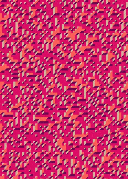 Soyut geometrik arkaplan. Edward Zajecs 2. Cubo 'nun 1971' deki uygulaması. Esasen 8 taştan oluşan bir Truchet fayans seti ve yerleştirme sanatı illüstrasyonu için kurallar 