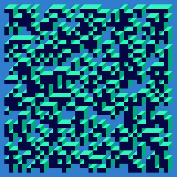 Soyut geometrik arkaplan. Edward Zajecs 2. Cubo 'nun 1971' deki uygulaması. Esasen 8 taştan oluşan bir Truchet fayans seti ve yerleştirme sanatı illüstrasyonu için kurallar 
