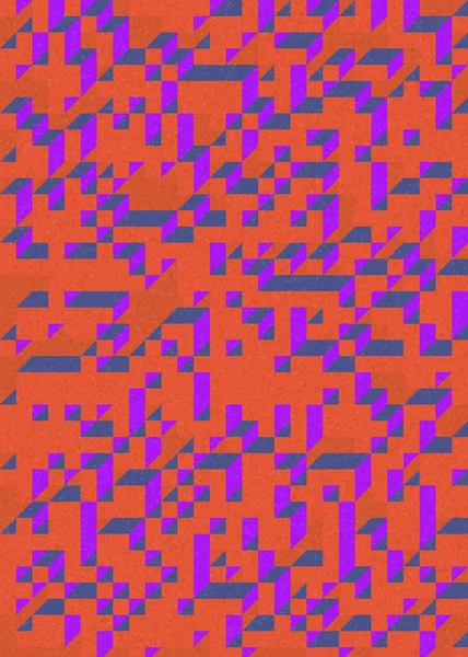 Edward Zajecs 2. Cubo 'nun 1971' deki uygulaması. Esasen 8 taştan oluşan bir Truchet fayans seti ve yerleştirme sanatı illüstrasyonu için kurallar  