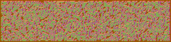 Soyut geometrik arkaplan. Edward Zajecs 2. Cubo 'nun 1971' deki uygulaması. Esasen 8 taştan oluşan bir Truchet fayans seti ve yerleştirme sanatı illüstrasyonu için kurallar 