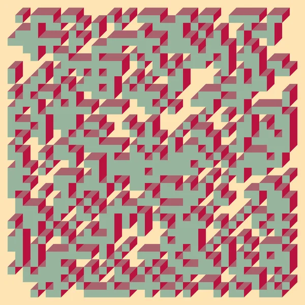 Edward Zajec 'in 1971' deki Il Cubo 'sunun uygulanması. Esasen 8 taştan oluşan bir Truchet fayans seti ve yerleştirme sanatı illüstrasyonu için kurallar