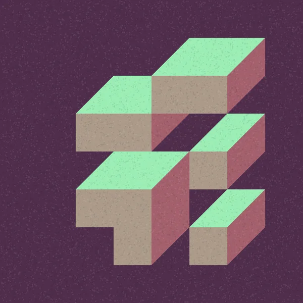 Soyut geometrik arkaplan. Edward Zajecs 2. Cubo 'nun 1971' deki uygulaması. Esasen 8 taştan oluşan bir Truchet fayans seti ve yerleştirme sanatı illüstrasyonu için kurallar 