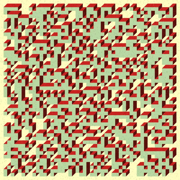 Soyut geometrik arkaplan. Edward Zajecs 2. Cubo 'nun 1971' deki uygulaması. Esasen 8 taştan oluşan bir Truchet fayans seti ve yerleştirme sanatı illüstrasyonu için kurallar 