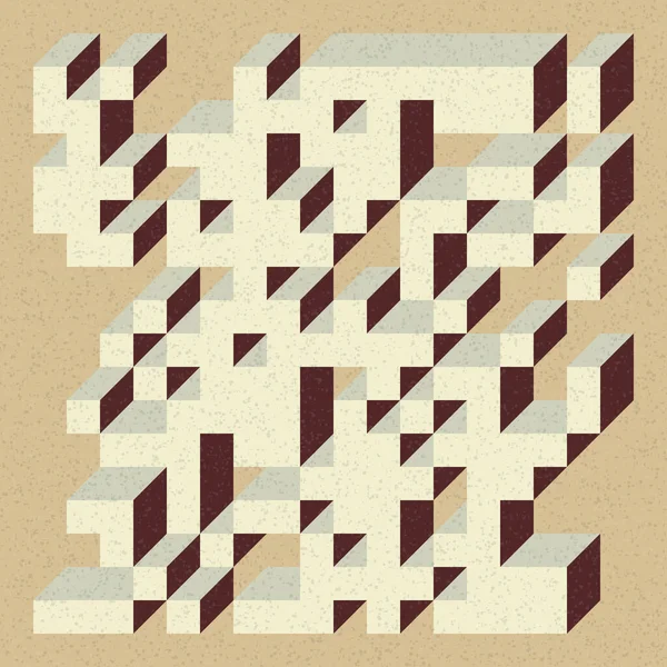 Edward Zajecs 2. Cubo 'nun 1971' deki uygulaması. Esasen 8 taştan oluşan bir Truchet fayans seti ve yerleştirme sanatı illüstrasyonu için kurallar  