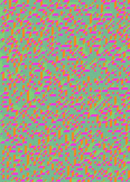 Edward Zajecs 2. Cubo 'nun 1971' deki uygulaması. Esasen 8 taştan oluşan bir Truchet fayans seti ve yerleştirme sanatı illüstrasyonu için kurallar  