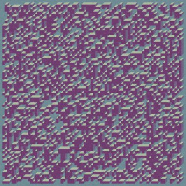 Soyut geometrik arkaplan. Edward Zajecs 2. Cubo 'nun 1971' deki uygulaması. Esasen 8 taştan oluşan bir Truchet fayans seti ve yerleştirme sanatı illüstrasyonu için kurallar 