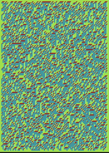 Edward Zajec 'in 1971' deki Il Cubo 'sunun uygulanması. Esasen 8 taştan oluşan bir Truchet fayans seti ve yerleştirme sanatı illüstrasyonu için kurallar