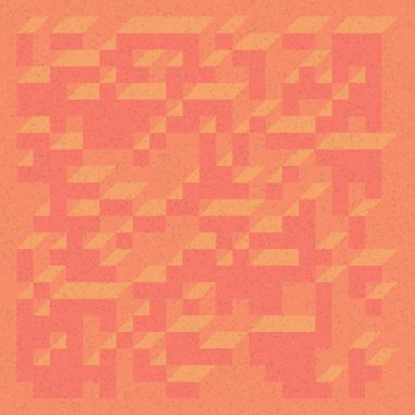 Soyut geometrik arkaplan. Edward Zajecs 2. Cubo 'nun 1971' deki uygulaması. Esasen 8 taştan oluşan bir Truchet fayans seti ve yerleştirme sanatı illüstrasyonu için kurallar 