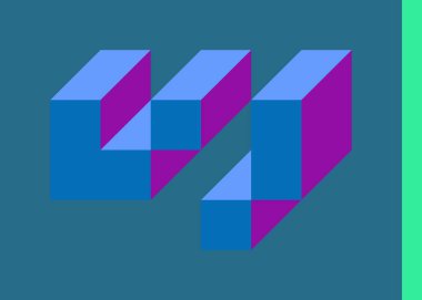 Edward Zajecs 2. Cubo 'nun 1971' deki uygulaması. Esasen 8 taştan oluşan bir Truchet fayans seti ve yerleştirme sanatı illüstrasyonu için kurallar 