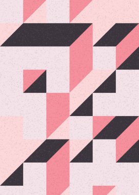 Soyut geometrik arkaplan. Edward Zajecs 2. Cubo 'nun 1971' deki uygulaması. Esasen 8 taştan oluşan bir Truchet fayans seti ve yerleştirme sanatı illüstrasyonu için kurallar 