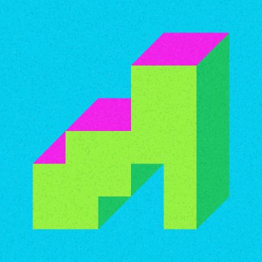 Edward Zajecs 2. Cubo 'nun 1971' deki uygulaması. Esasen 8 taştan oluşan bir Truchet fayans seti ve yerleştirme sanatı illüstrasyonu için kurallar  