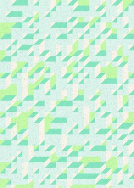 Soyut geometrik arkaplan. Edward Zajecs 2. Cubo 'nun 1971' deki uygulaması. Esasen 8 taştan oluşan bir Truchet fayans seti ve yerleştirme sanatı illüstrasyonu için kurallar 