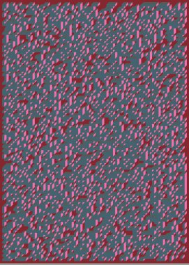 Edward Zajecs 2. Cubo 'nun 1971' deki uygulaması. Esasen 8 taştan oluşan bir Truchet fayans seti ve yerleştirme sanatı illüstrasyonu için kurallar  