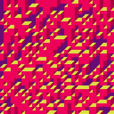 Edward Zajecs 2. Cubo 'nun 1971' deki uygulaması. Esasen 8 taştan oluşan bir Truchet fayans seti ve yerleştirme sanatı illüstrasyonu için kurallar  