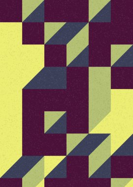 Soyut geometrik arkaplan. Edward Zajecs 2. Cubo 'nun 1971' deki uygulaması. Esasen 8 taştan oluşan bir Truchet fayans seti ve yerleştirme sanatı illüstrasyonu için kurallar 