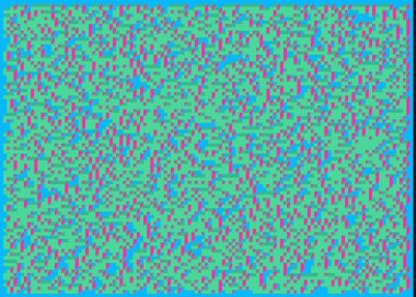 Edward Zajecs 2. Cubo 'nun 1971' deki uygulaması. Esasen 8 taştan oluşan bir Truchet fayans seti ve yerleştirme sanatı illüstrasyonu için kurallar 