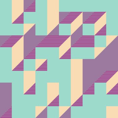 Edward Zajecs 2. Cubo 'nun 1971' deki uygulaması. Esasen 8 taştan oluşan bir Truchet fayans seti ve yerleştirme sanatı illüstrasyonu için kurallar  