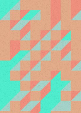 Soyut geometrik arkaplan. Edward Zajecs 2. Cubo 'nun 1971' deki uygulaması. Esasen 8 taştan oluşan bir Truchet fayans seti ve yerleştirme sanatı illüstrasyonu için kurallar 