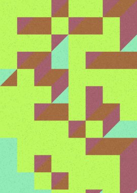 Edward Zajecs 2. Cubo 'nun 1971' deki uygulaması. Esasen 8 taştan oluşan bir Truchet fayans seti ve yerleştirme sanatı illüstrasyonu için kurallar  