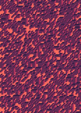 Soyut geometrik arkaplan. Edward Zajecs 2. Cubo 'nun 1971' deki uygulaması. Esasen 8 taştan oluşan bir Truchet fayans seti ve yerleştirme sanatı illüstrasyonu için kurallar 