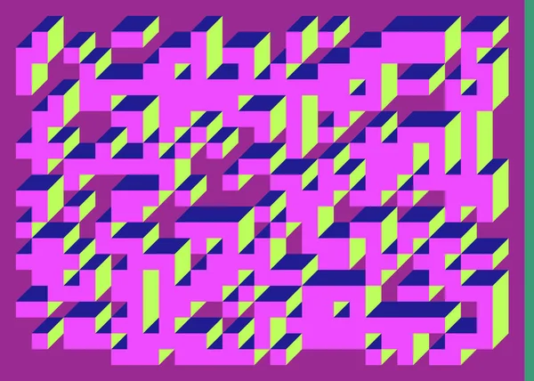 Implementación Del Cubo Edward Zajec Desde 1971 Esencialmente Conjunto Baldosas — Archivo Imágenes Vectoriales