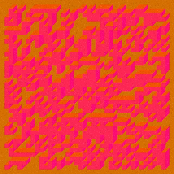 Soyut geometrik arkaplan. Edward Zajecs 2. Cubo 'nun 1971' deki uygulaması. Esasen 8 taştan oluşan bir Truchet fayans seti ve yerleştirme sanatı illüstrasyonu için kurallar 