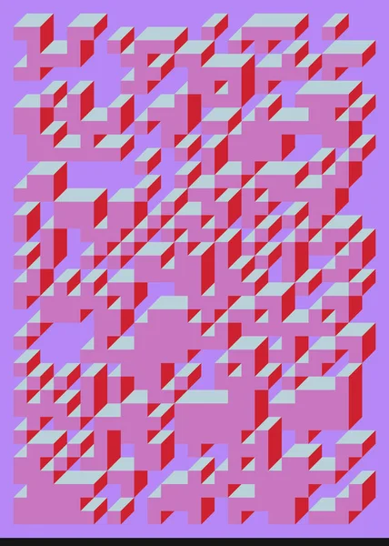 Mise Œuvre Cubo Edward Zajec Partir 1971 Essentiellement Ensemble Tuiles — Image vectorielle