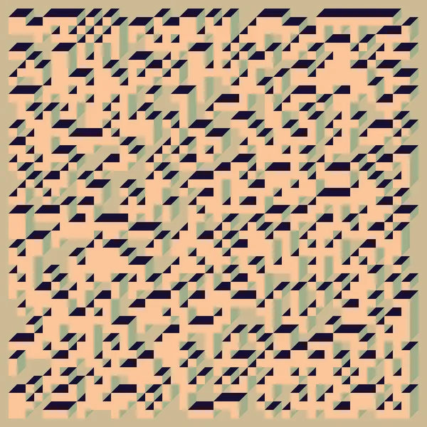 Soyut geometrik arkaplan. Edward Zajecs 2. Cubo 'nun 1971' deki uygulaması. Esasen 8 taştan oluşan bir Truchet fayans seti ve yerleştirme sanatı illüstrasyonu için kurallar 