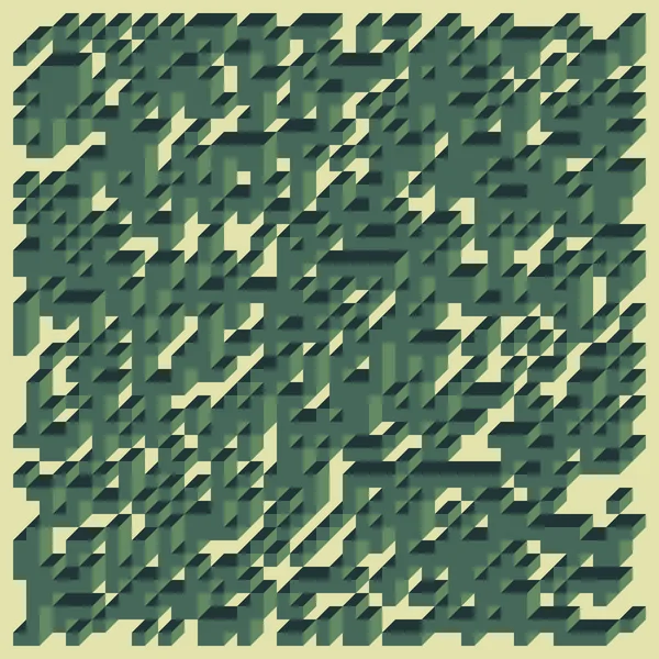 Edward Zajecs 2. Cubo 'nun 1971' deki uygulaması. Esasen 8 taştan oluşan bir Truchet fayans seti ve yerleştirme sanatı illüstrasyonu için kurallar  