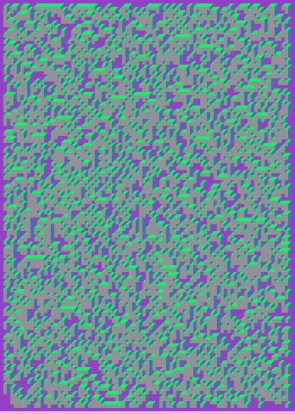 Edward Zajec 'in 1971' deki Il Cubo 'sunun uygulanması. Esasen 8 taştan oluşan bir Truchet fayans seti ve yerleştirme sanatı illüstrasyonu için kurallar