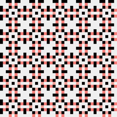 Soyut çapraz desenli üretken hesaplama sanatı çizimi