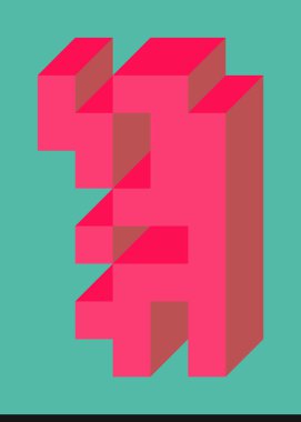 Edward Zajecs 2. Cubo 'nun 1971' deki uygulaması. Esasen 8 taştan oluşan bir Truchet fayans seti ve yerleştirme sanatı illüstrasyonu için kurallar  