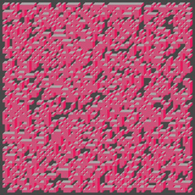 Edward Zajec 'in 1971' deki Il Cubo 'sunun uygulanması. Esasen 8 taştan oluşan bir Truchet fayans seti ve yerleştirme sanatı illüstrasyonu için kurallar