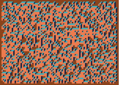 Edward Zajecs 2. Cubo 'nun 1971' deki uygulaması. Esasen 8 taştan oluşan bir Truchet fayans seti ve yerleştirme sanatı illüstrasyonu için kurallar 