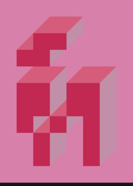 Edward Zajec 'in 1971' deki Il Cubo 'sunun uygulanması. Esasen 8 taştan oluşan bir Truchet fayans seti ve yerleştirme sanatı illüstrasyonu için kurallar